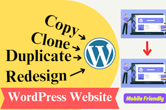 copy, clone, duplicate, redesign wordpress website using elementor pro