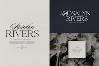do luxury monogram and modern minimalist elegant text based logo design