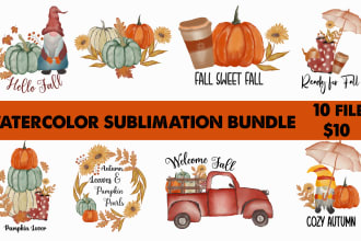 design sublimation bundle, svg, cut files, watercolor png, for any event
