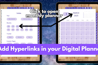 add hyperlinks in your digital planner