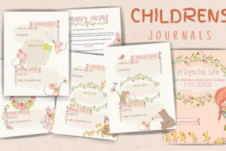 create a childrens printable journal from scratch