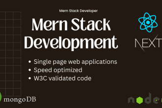 be your mern stack developer, react js developer, next js developer
