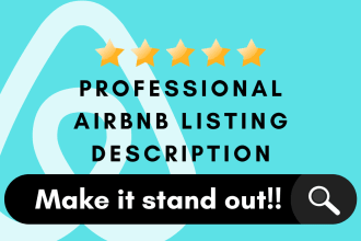 write a professional airbnb listing description