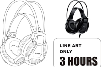 draw a detail line art product