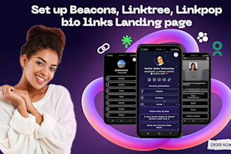 setup and customize beacons, linktree, and landing page