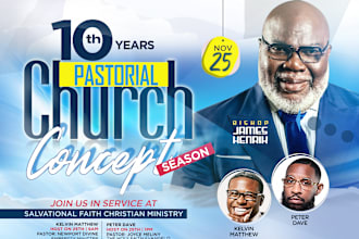 design beautiful church, event or postcard flyers within 3 hours