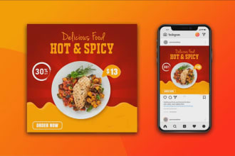 do engaging social media post design for instagram, facebook