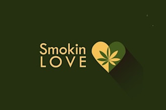 design classy cannabis dating app logo