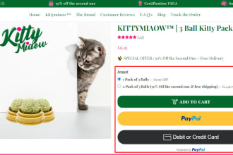 shopify paypal credit debit smart buttons integration within 1h