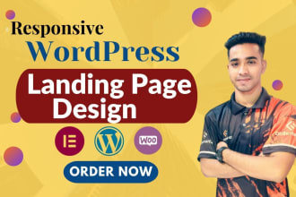 build responsive wordpress landing page design with elementor pro