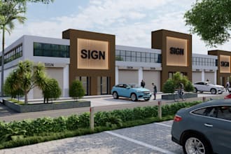 do exterior 3d modeling and rendering