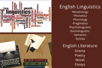 help you in english linguistics and english literature related work