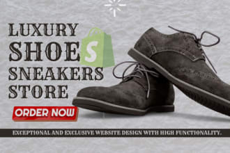 design 7 figure shoe website sneakers website shopify shoes store