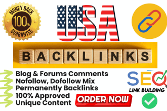 build USA backlinks on high authority blog forum links quality seo link building