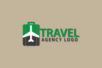 design travel agency summer vacation or holiday logo