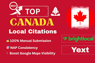 do top canada local citations from brightlocal and yext list