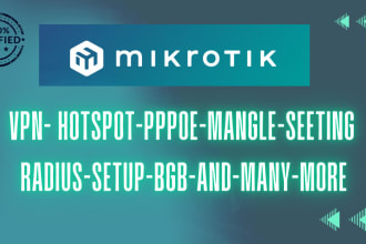 configure your mikrotik, cisco, and juniper servers for your isp