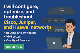 configure, optimize, and troubleshoot cisco, juniper, and huawei networks