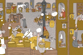 create illustration for printing poems, fairy tales, books