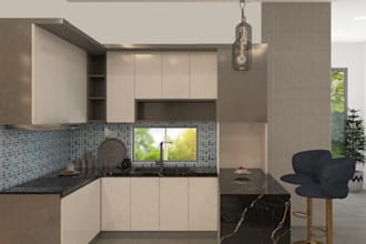design a kitchen and give photorealistic render by 3ds max