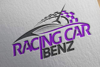 design a professional modern racing car logo