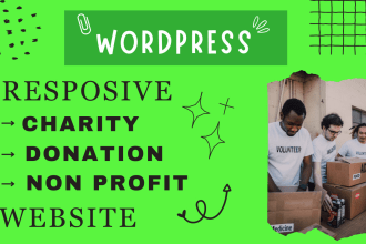 create a nonprofit charity websites for fundraising and donations