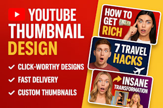 design amazing youtube thumbnail in 3 hours
