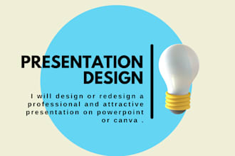 design or redesign professional presentation on powerpoint or canva