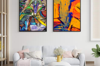 design digital canvas art, wall art prints with