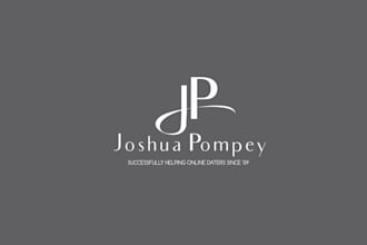 design awesome modern unique online dating logo