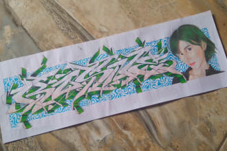 make nice graffiti art on paper paper for you