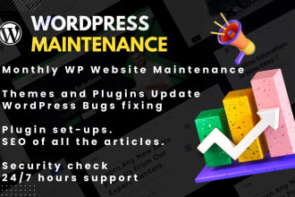 do wordpress website maintenance and give support to your wordpress website