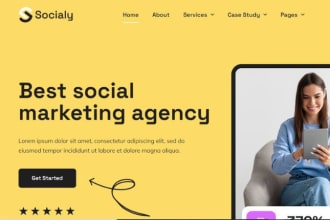 create and design digital marketing agency website with SEO