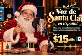 record santa claus voice in spanish