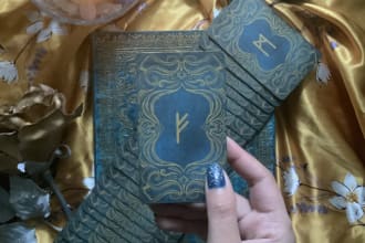illustrate a full unique rune or symbol deck of cards