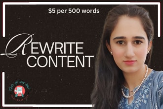 manually rewrite your content and articles