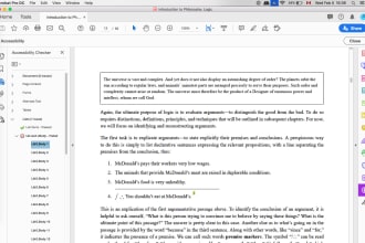 manually test the PDF, and fix all accessibility issues