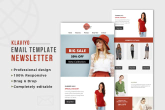 create klaviyo email template, newsletter design, email design, pop up form