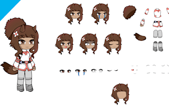 draw gacha oc with layers for animation