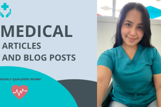 write medical and health articles as a medical writer
