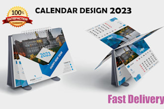 professional desk calendar, wall calendar digital design 2023