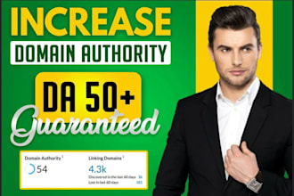 increase domain authority moz da 50 plus using high authority SEO backlinks