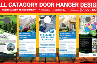 design door hanger for pressure washing junk removal in 12 hours