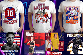 design a professional sport t shirt and poster for you