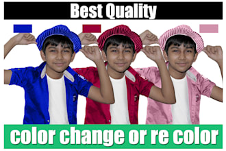 do photo editing, color change, pattern change, color correction in photoshop