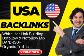 build USA backlinks on high authority blog forum links, relevant link building