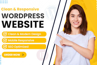 create wordpress website design, redesign wordpress or built ecommerce store