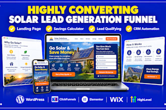build a solar lead generation landing page and funnel