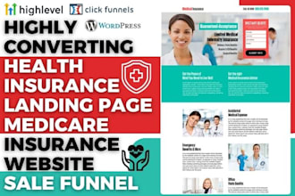 design health insurance landing page medicare insurance website insurance funnel