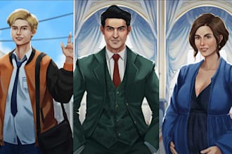 create portrait semi realistic character
